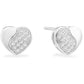 Sterling Silver Heart Stud Earrings, 1004
