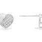 Sterling Silver Heart Stud Earrings, 1004