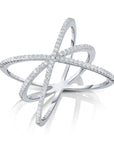 Sterling Silver Sparkle Triple X Ring