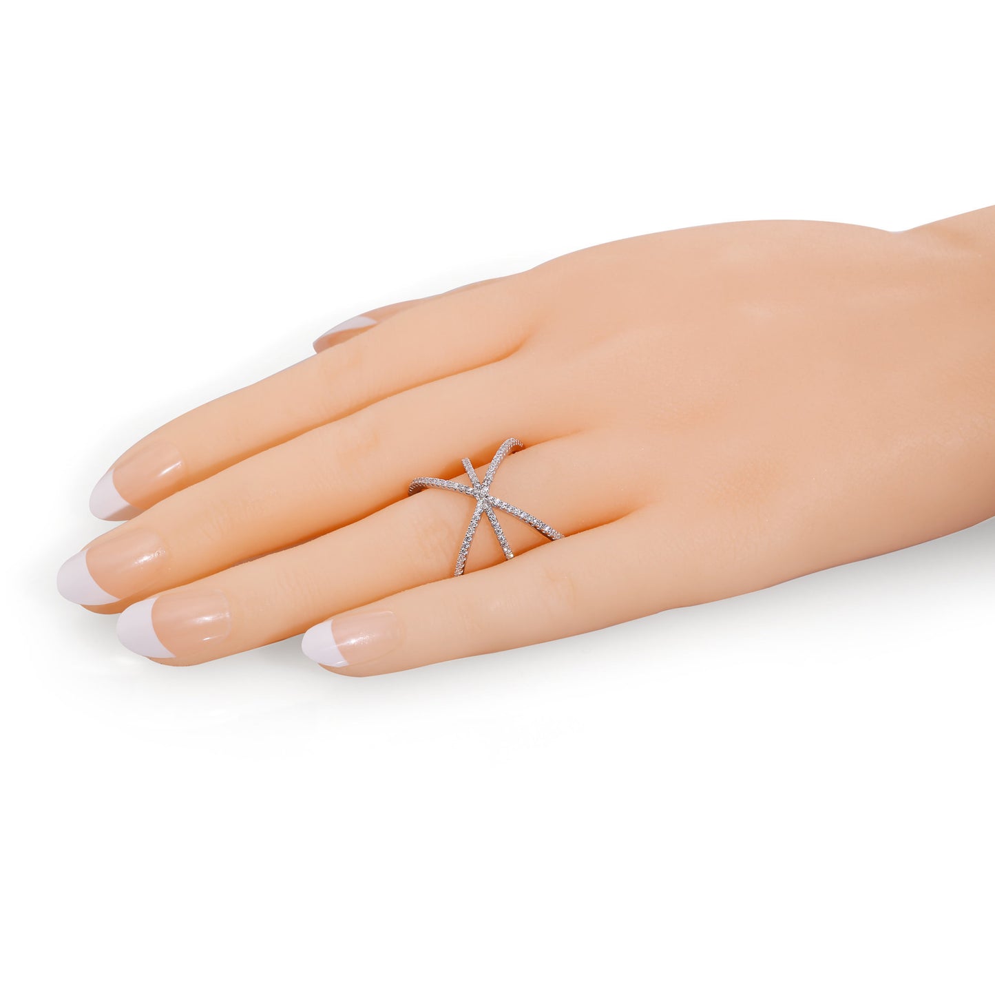 Sterling Silver Sparkle Triple X Ring