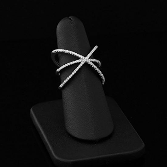 Sterling Silver Sparkle Triple X Ring