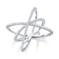Sterling Silver Sparkle Triple X Ring