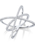 Sterling Silver Sparkle Triple X Ring