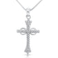 Sterling Silver Infinity Cross Charm Necklace
