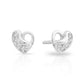 Sterling Silver Small Heart Stud Earrings, 1789