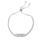 Infinity Bracelet With Cubic Zirconia in 925 Sterling Silver