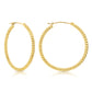 14k Yellow Gold Textured Hoop Earrings, The Twist Collection
