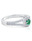 CZ Birthstone Solitaire Ring in Sterling Silver