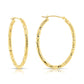 14k Yellow Gold Textured Hoop Earrings, The Spiral Collection