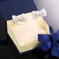 Sterling Silver Elegant Bow Stud Earrings, Bridal Jewelry