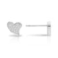 Sterling Silver Curved Heart Stud Earrings, 1016