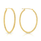 14k Yellow Gold Textured Hoop Earrings, The Twist Collection