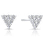 Sterling Silver Tiny Triangle Stud Earrings