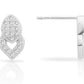 Sterling Silver Double Teardrop Stud Earrings