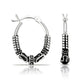 Sterling Silver Bali Style Small Hoop Earrings