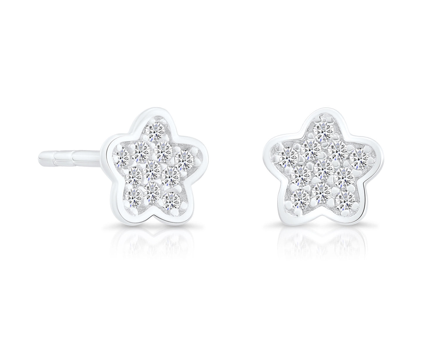 Little Flower Stud Earrings in Sterling Silver