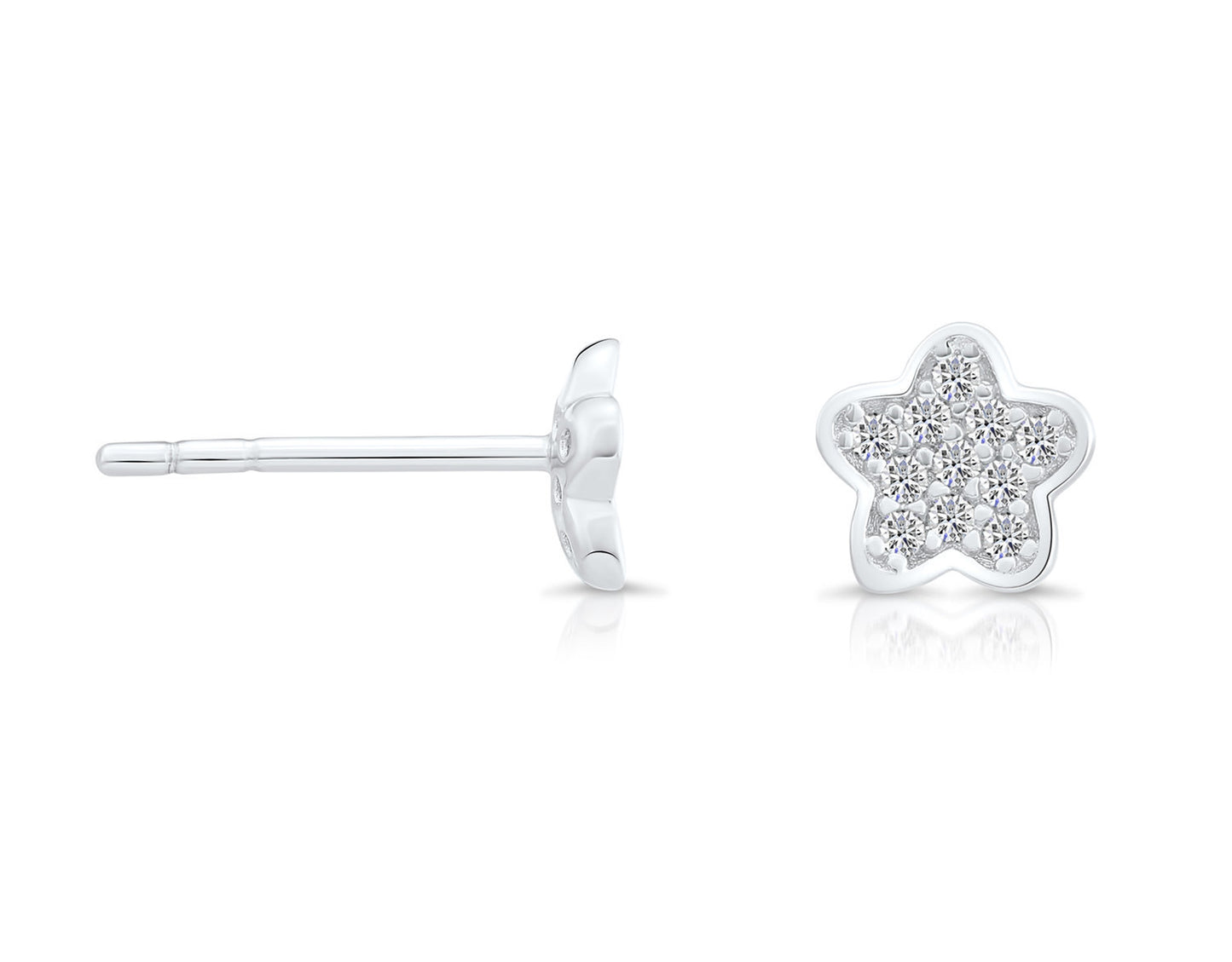Little Flower Stud Earrings in Sterling Silver