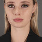 14K Yellow Gold Plain Flat Hoop Earrings