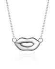 Sterling Silver Lip Shape Adjustable Necklace