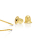 14k Yellow Gold Birthstone Halo Heart Stud Earrings