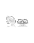 Solid 14K White Gold Backings, Super Comfortable Ear Nuts for Pushbacks and Screwbacks, 3 sizes