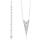 Sterling Silver Cubic Zirconia Triangle Necklace