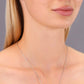 Sterling Silver Cubic Zirconia Triangle Necklace