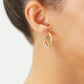 14k Yellow Gold Chunky Hoop Earrings, 3mm Thickness
