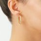 14k Yellow Gold Chunky Hoop Earrings, 3mm Thickness