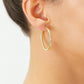 14k Yellow Gold Chunky Hoop Earrings, 3mm Thickness