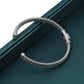 Sterling Silver Italian Cuff Bracelet with Gold Accents