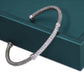 Long Bar Cuff Bracelet in Sterling Silver