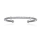 Long Bar Cuff Bracelet in Sterling Silver