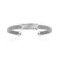 Italian Bar Cuff Bracelet in Sterling Silver, Royal Rectangle