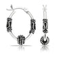 Sterling Silver Bali Style Small Hoop Earrings