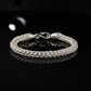 Sterling Silver Handmade Byzantine Chain Bracelet with S-Hook Clasp, 8.75", Unisex