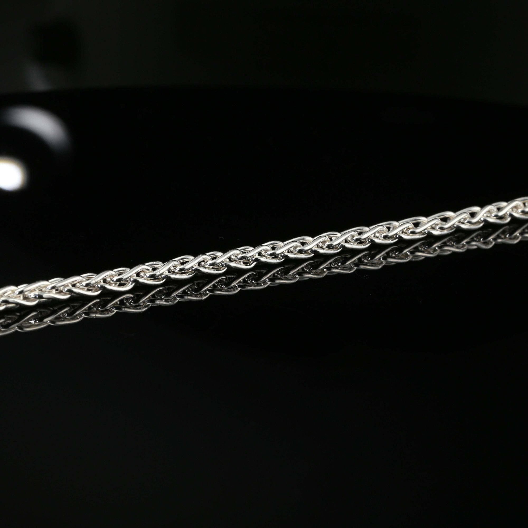 Thin Byzantine Chain Bracelet, Chainmail Jewelry in , 8.5&quot;, Unisex in Sterling Silver