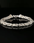 Thin Byzantine Chain Bracelet, Chainmail Jewelry in Sterling Silver, 8.75", Unisex