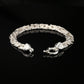 Thin Byzantine Chain Bracelet, Chainmail Jewelry in Sterling Silver, 8.75", Unisex