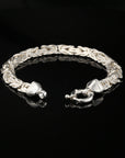 Thin Byzantine Chain Bracelet, Chainmail Jewelry in Sterling Silver, 8.75", Unisex