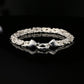 Thin Byzantine Chain Bracelet, Chainmail Jewelry in Sterling Silver, 8.75", Unisex