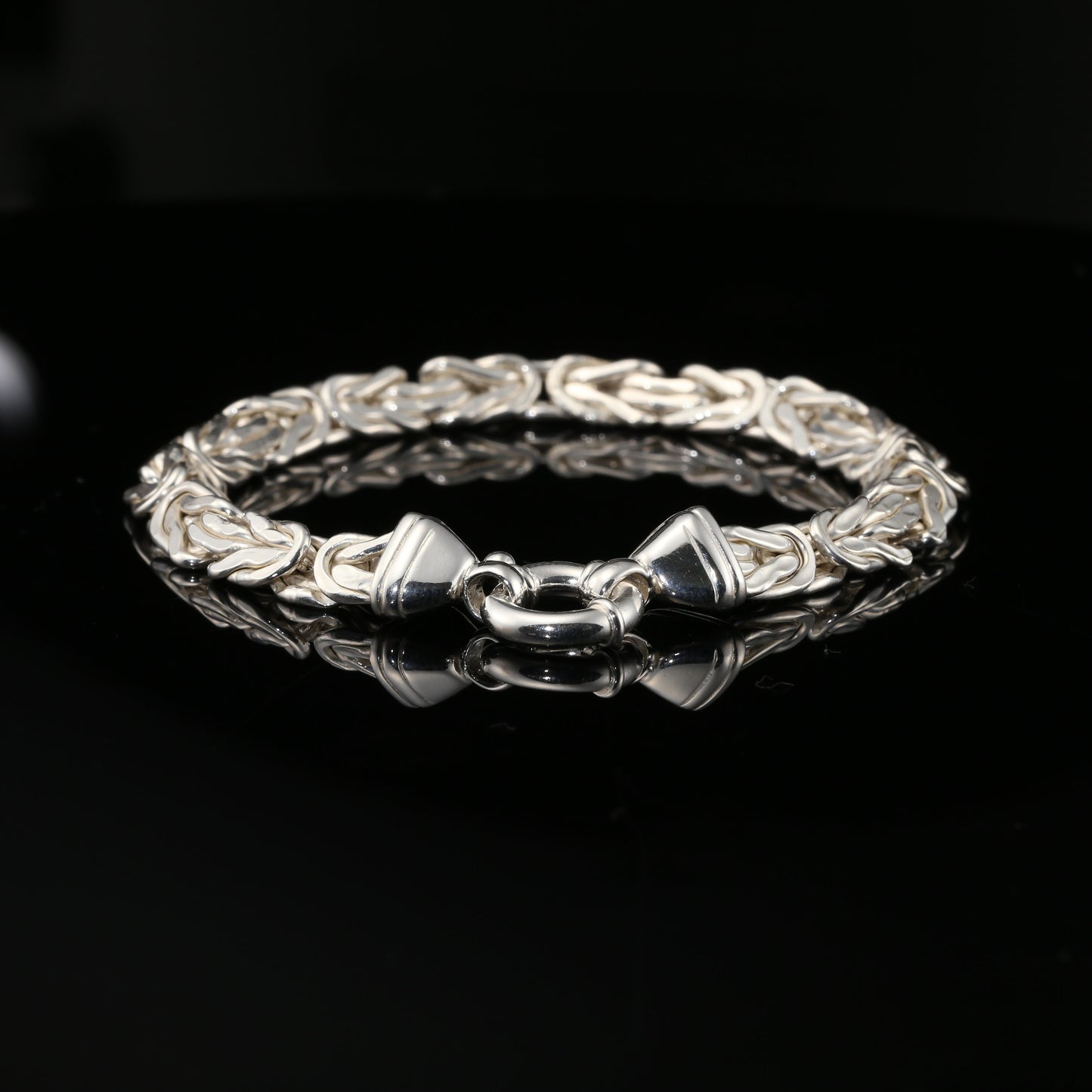 Thin Byzantine Chain Bracelet, Chainmail Jewelry in Sterling Silver, 8.75", Unisex