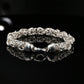 Byzantine Chain Bracelet, Chainmail Jewelry in Sterling Silver, 8.75", Unisex