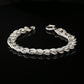Byzantine Chain Flat Bracelet, Chainmail Jewelry in Sterling Silver, 9&quot;, Unisex