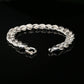 Byzantine Chain Flat Bracelet, Chainmail Jewelry in Sterling Silver, 9&quot;, Unisex