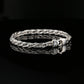 Byzantine Chain Bracelet in Sterling Silver, Lobster Lock, 8.75" Unisex
