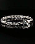Byzantine Chain Bracelet in , Lobster Lock, 8.75" Unisex in Sterling Silver