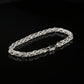 Byzantine Chain Bracelet in Sterling Silver, Lobster Lock, 8.75" Unisex