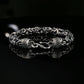 Dark Sterling Silver Byzantine Chain Bracelet with Hook Clasp , 8.5&quot;, Unisex