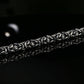 Dark Sterling Silver Byzantine Chain Bracelet with Hook Clasp , 8.5&quot;, Unisex